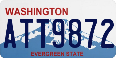 WA license plate ATT9872