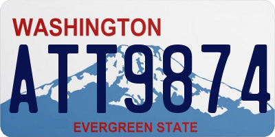 WA license plate ATT9874