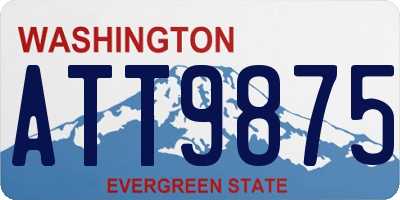 WA license plate ATT9875