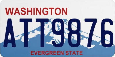WA license plate ATT9876