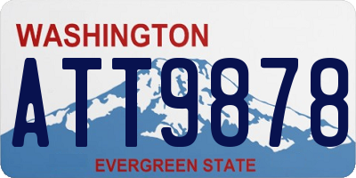 WA license plate ATT9878