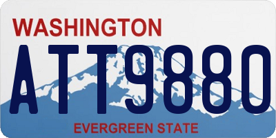 WA license plate ATT9880