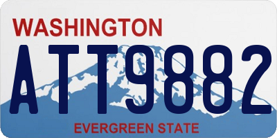 WA license plate ATT9882