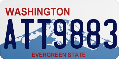 WA license plate ATT9883