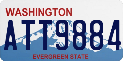 WA license plate ATT9884