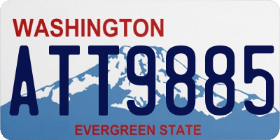 WA license plate ATT9885