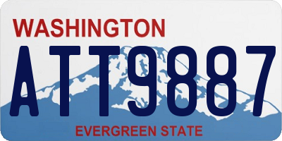WA license plate ATT9887