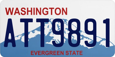 WA license plate ATT9891
