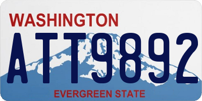 WA license plate ATT9892