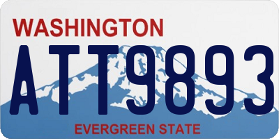 WA license plate ATT9893