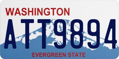 WA license plate ATT9894