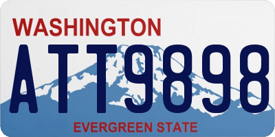WA license plate ATT9898
