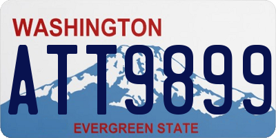 WA license plate ATT9899