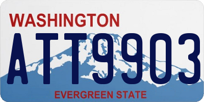 WA license plate ATT9903