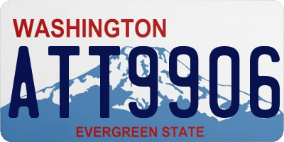 WA license plate ATT9906