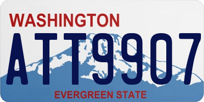 WA license plate ATT9907