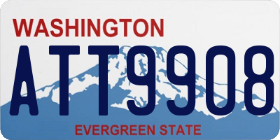 WA license plate ATT9908