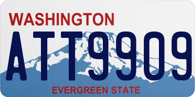 WA license plate ATT9909