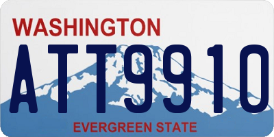 WA license plate ATT9910