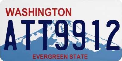 WA license plate ATT9912