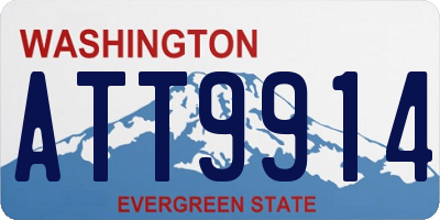 WA license plate ATT9914