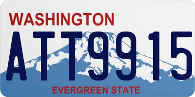 WA license plate ATT9915