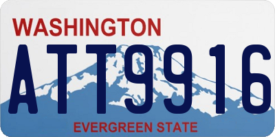 WA license plate ATT9916