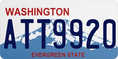 WA license plate ATT9920