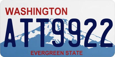 WA license plate ATT9922