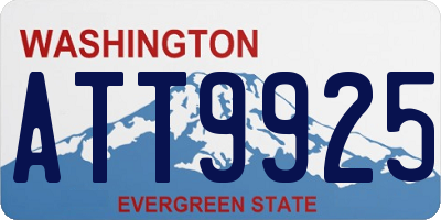 WA license plate ATT9925