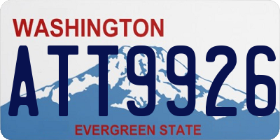 WA license plate ATT9926