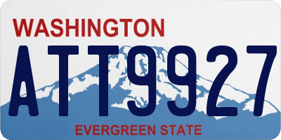 WA license plate ATT9927