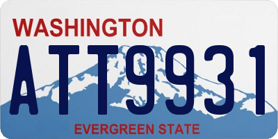 WA license plate ATT9931