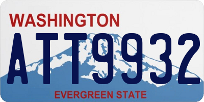 WA license plate ATT9932