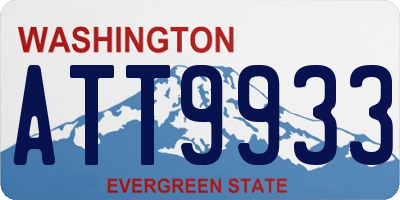 WA license plate ATT9933