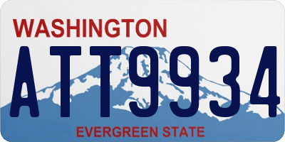 WA license plate ATT9934