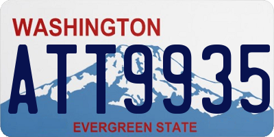 WA license plate ATT9935