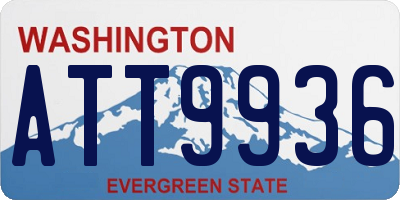 WA license plate ATT9936