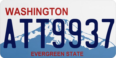 WA license plate ATT9937