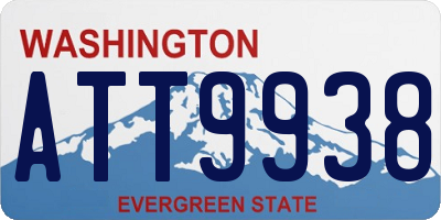 WA license plate ATT9938
