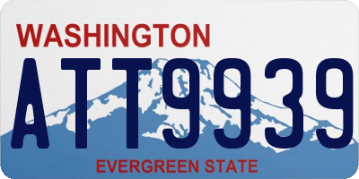 WA license plate ATT9939
