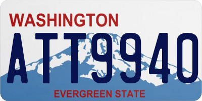 WA license plate ATT9940