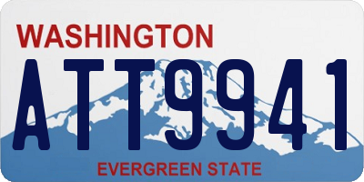WA license plate ATT9941