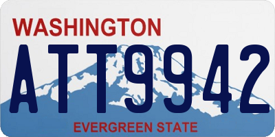 WA license plate ATT9942