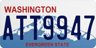 WA license plate ATT9947