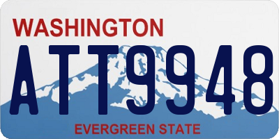 WA license plate ATT9948