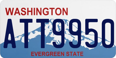 WA license plate ATT9950