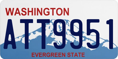 WA license plate ATT9951
