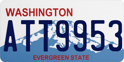 WA license plate ATT9953