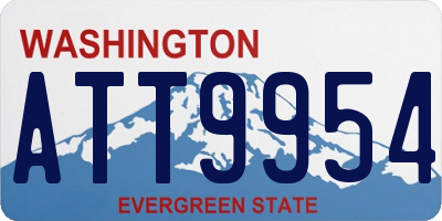 WA license plate ATT9954
